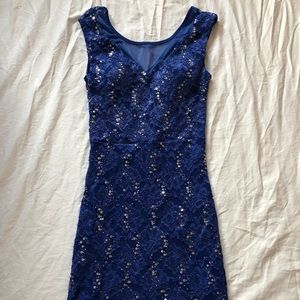 Blue with sequins Dress